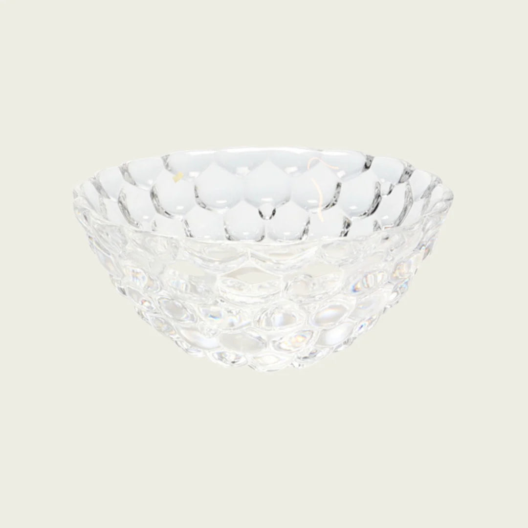 1970's Crystal Bowl by Orrefors with Bubble Surface