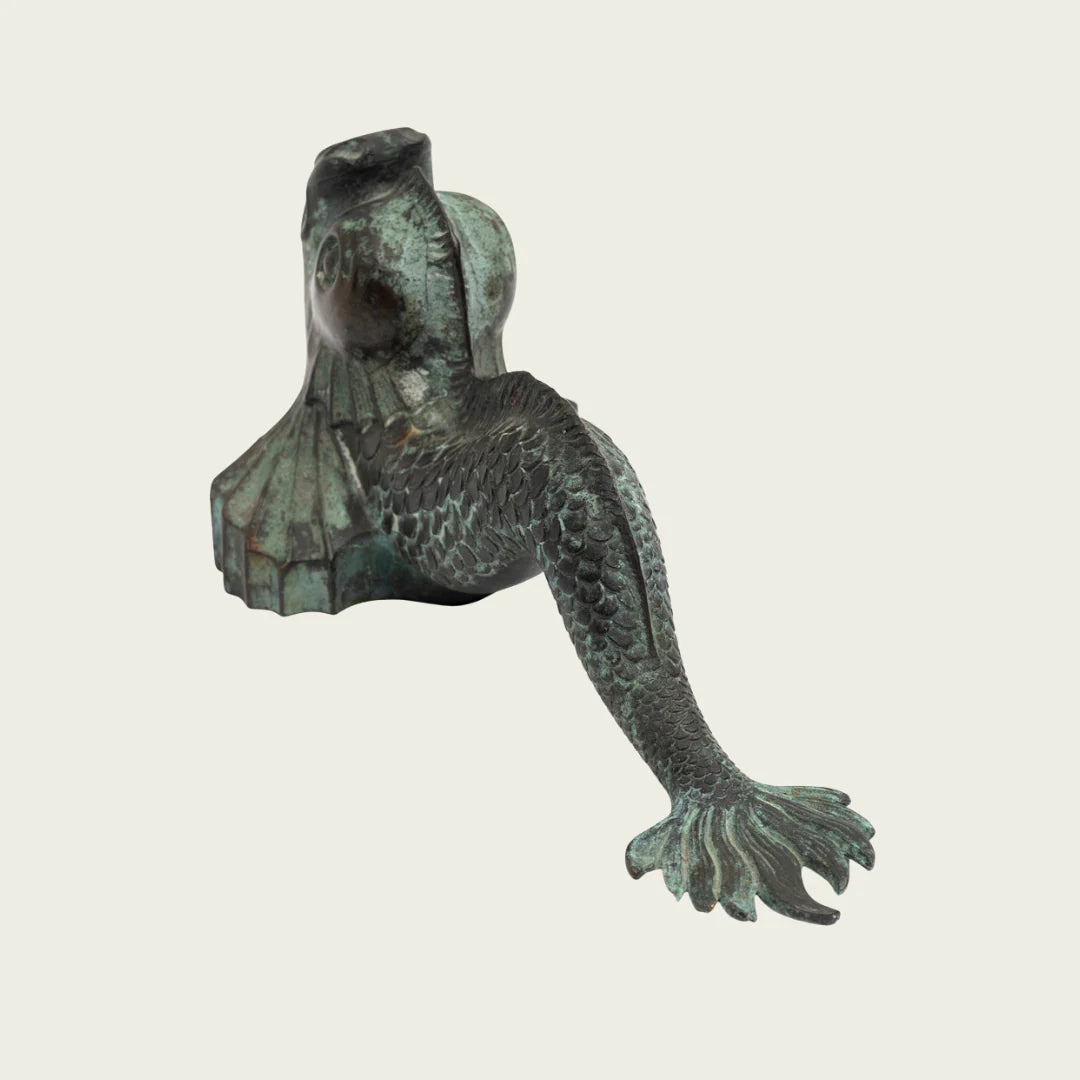 1950's Patinated Bronze Sculpture Of A Fish In The Style Of Carl Milles