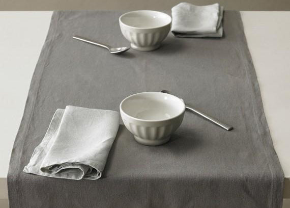 Dim Gray Bon Table Runner