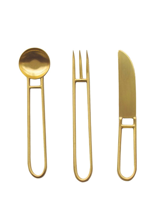 Artefacto Cutlery Set-Gold