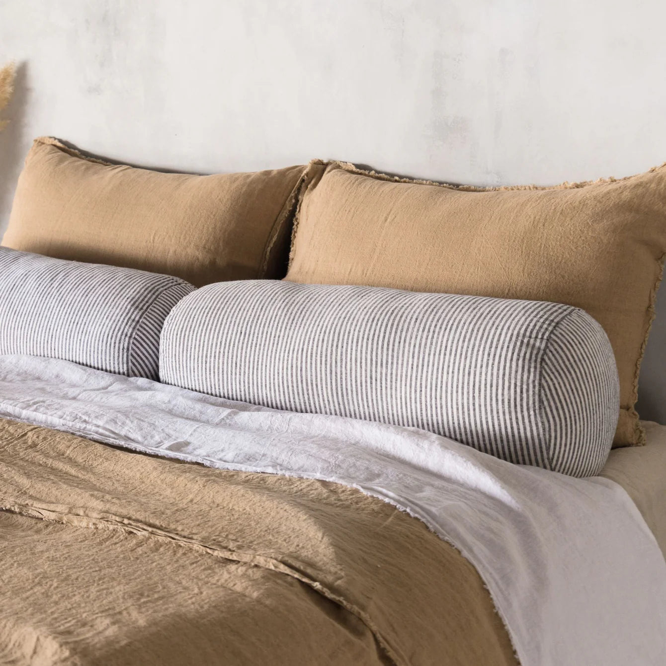 Basic Stripe Linen Bolster