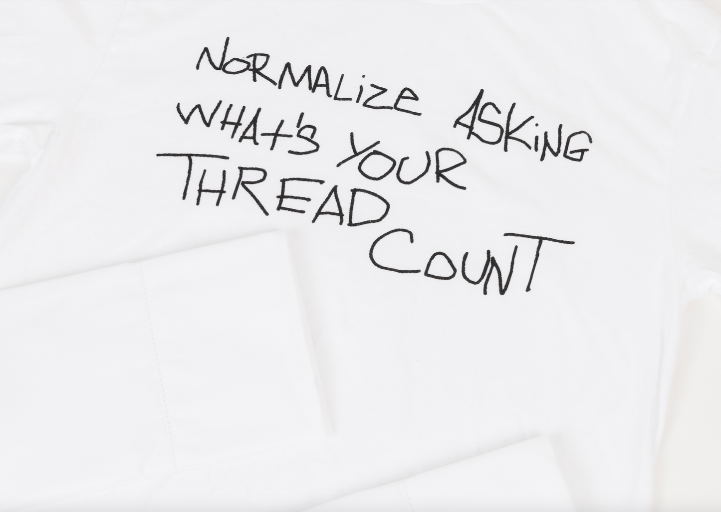 White Smoke T Shirt- "Normalize Asking..."