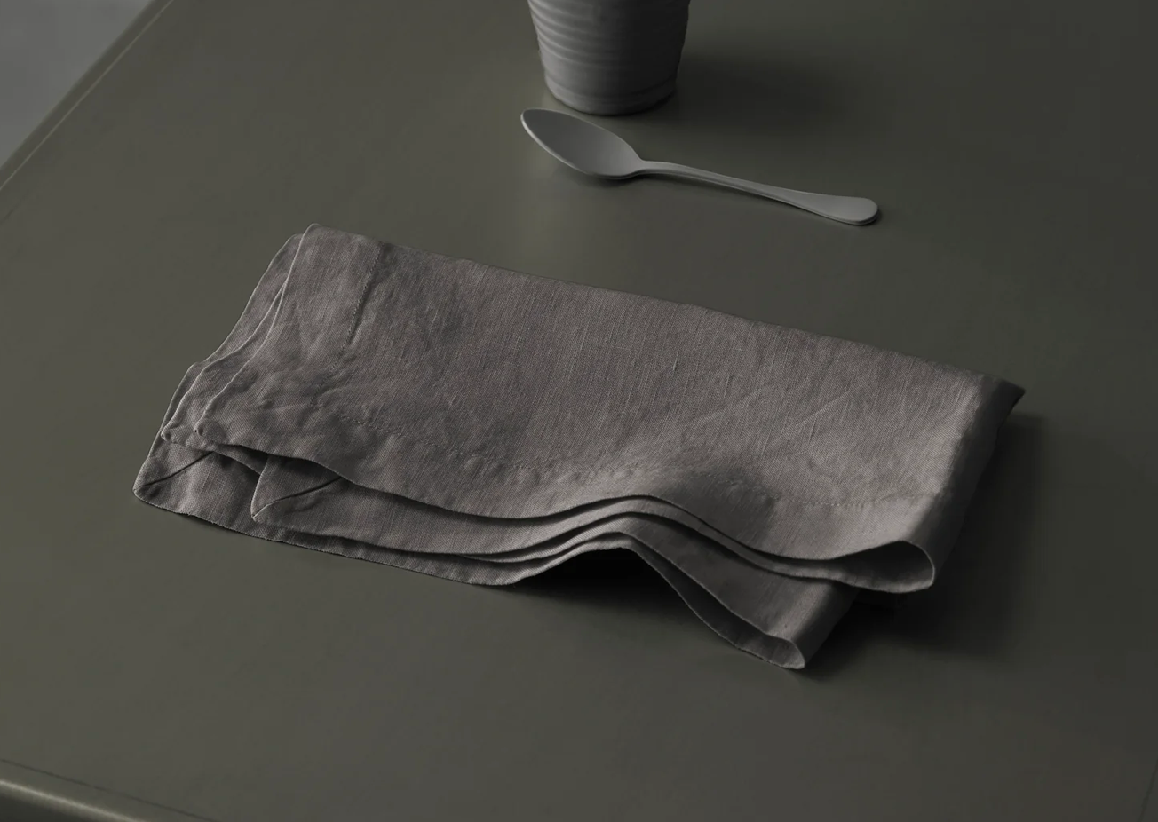 Dark Slate Gray Tab Napkin- Fumo