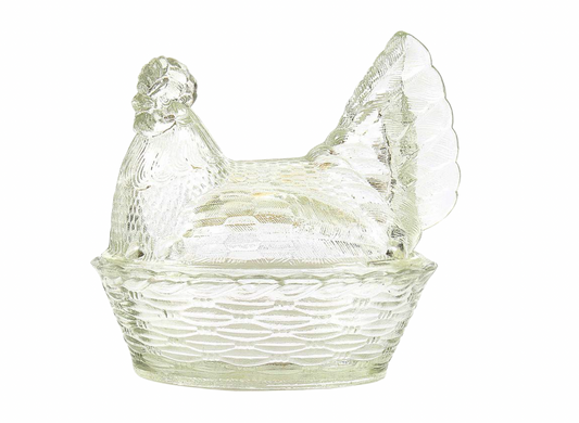 Cast Glass Egg Holder in the form of a Hen