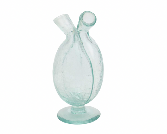 Ture Berglund Hand Blown Glass Vase with Two Mouths