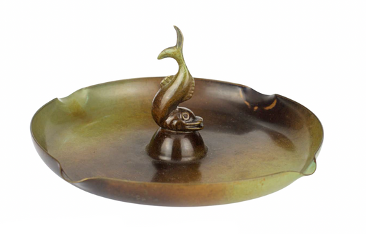 Patinated Bronze Ashtray by Ystad Metal