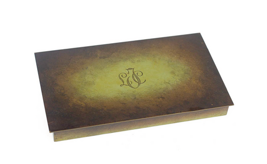 Patinated Bronze Box by Ystad Metal