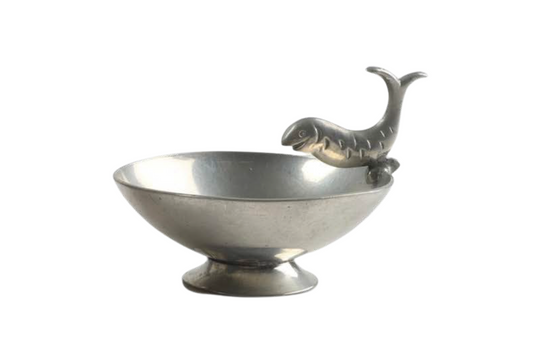 Swedish Grace Pewter Footed Bowl with Lid by Ystad Metal