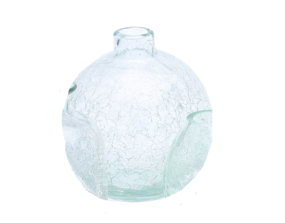 Ture Berglund Hand Blown Glass Vasewith Gourd Body & Bottleneck