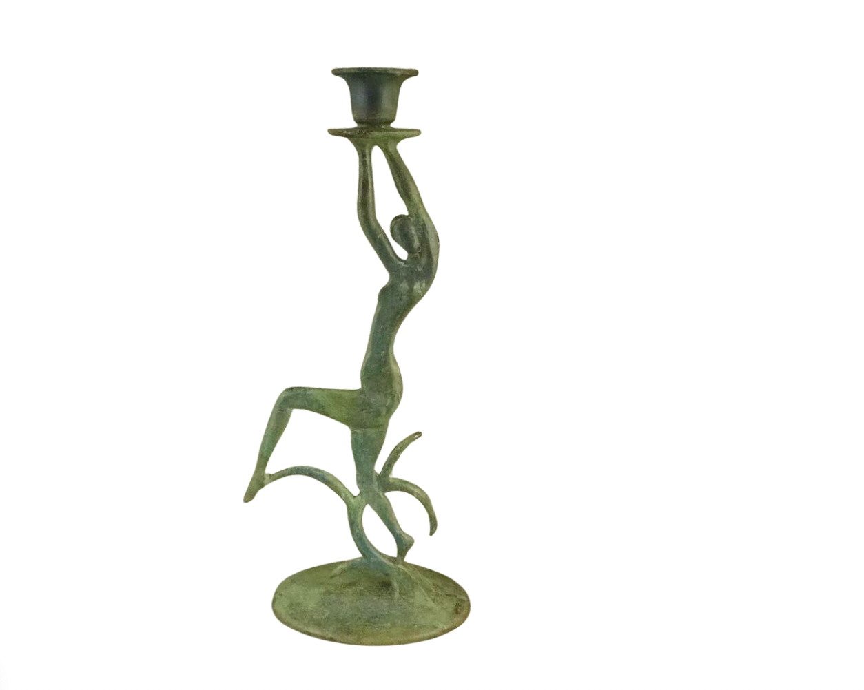 Cast Iron Art Deco Dancer Candlestick
