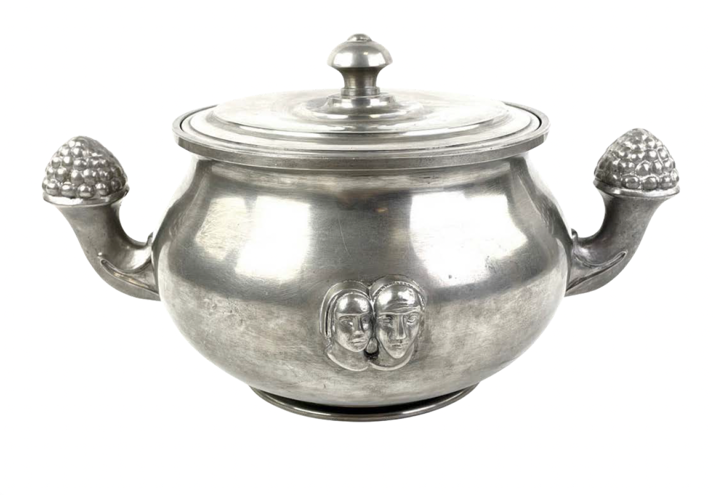 Art Deco Pewter Terrine with Lid by GAB Sweden