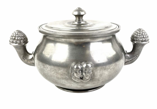 Art Deco Pewter Terrine with Lid by GAB Sweden