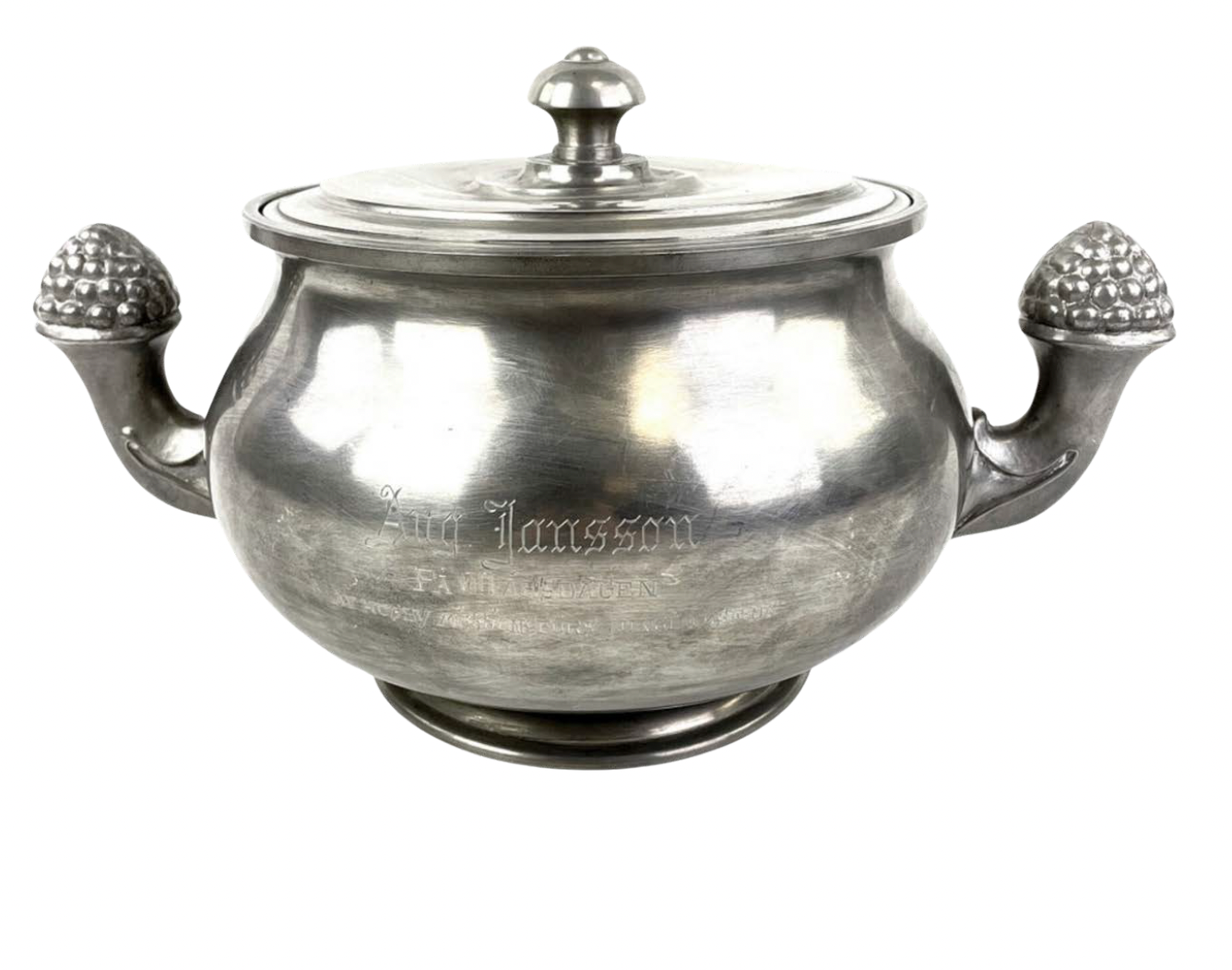 Art Deco Pewter Terrine with Lid by GAB Sweden