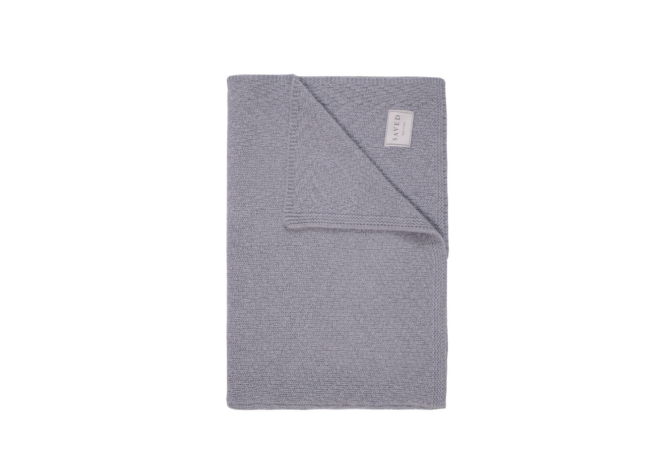 Herringbone Knit Throw - Gray