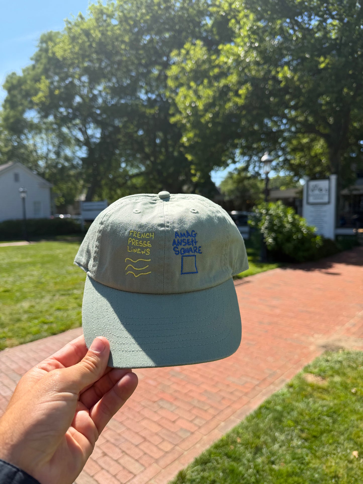 Green French Presse - Amagansett Square Hat