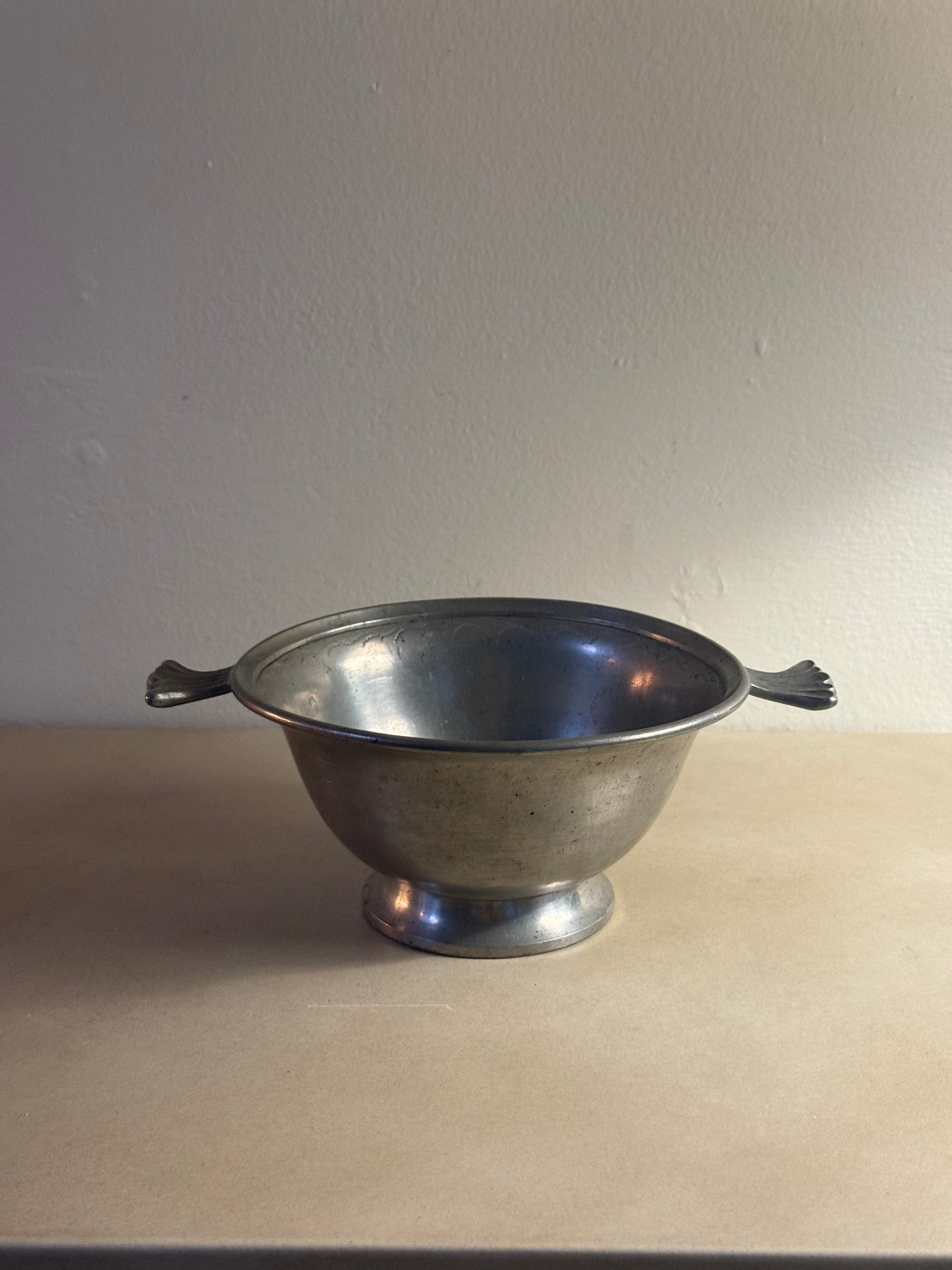 Pewter Footed Bowl with Scalloped Hangers by Svenskt Tenn, Sweden