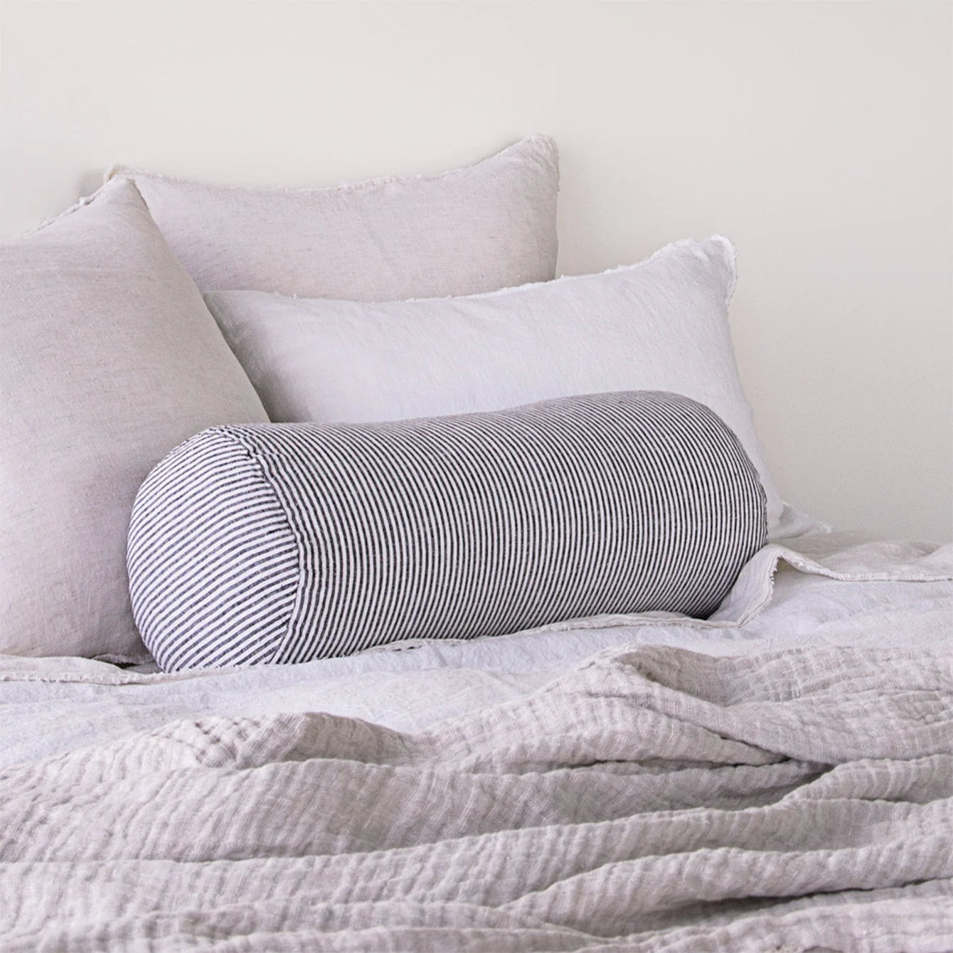 Basic Stripe Linen Bolster