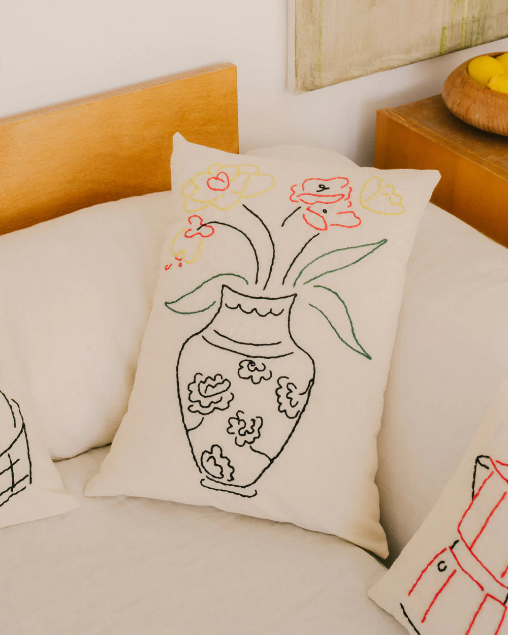 Colorful Flower Bouquet Cushion