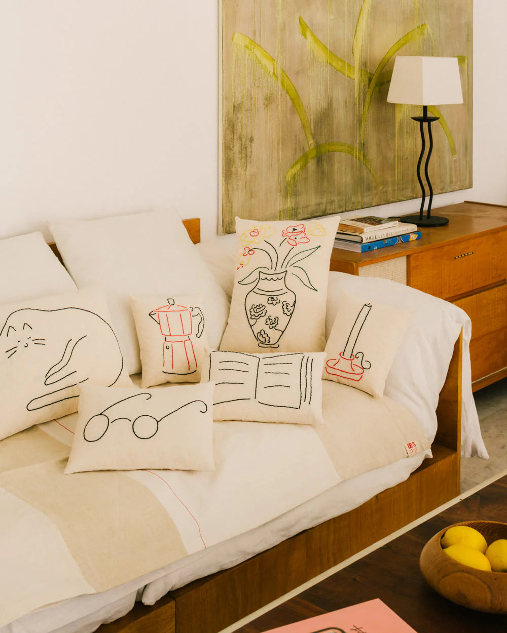 Colorful Flower Bouquet Cushion