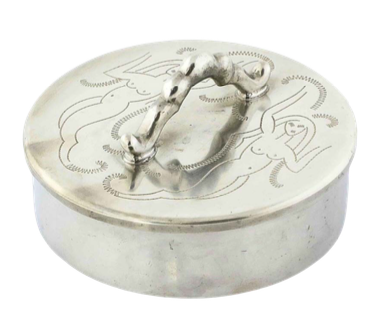 1929 Pewter Lidded Box by C.G Hallberg for Svenskt Tenn