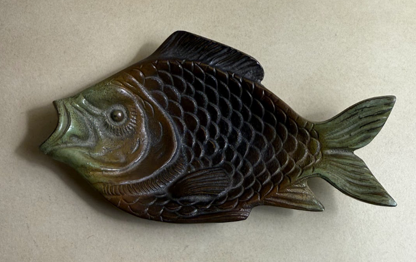 1950's Swedish Bronze Fish Catchall Dish