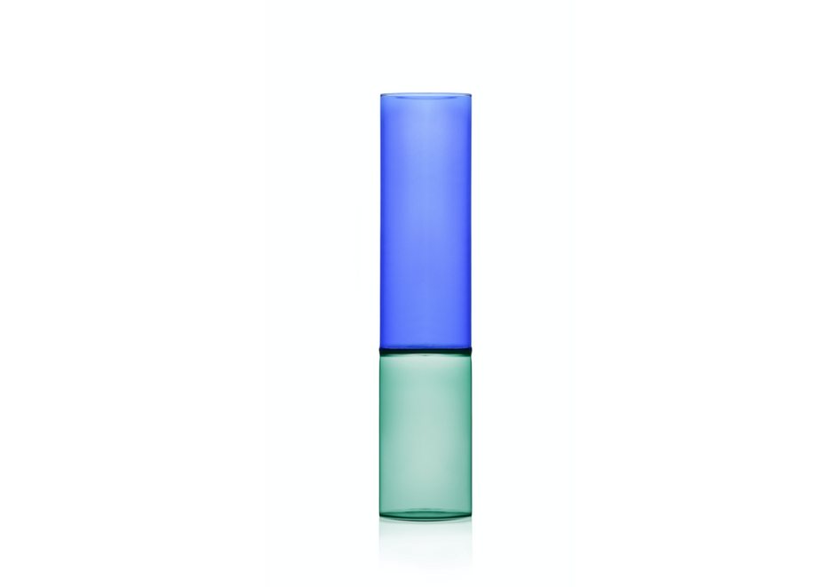 Cornflower Blue Bamboo - Green/Blue Vase 30 cm