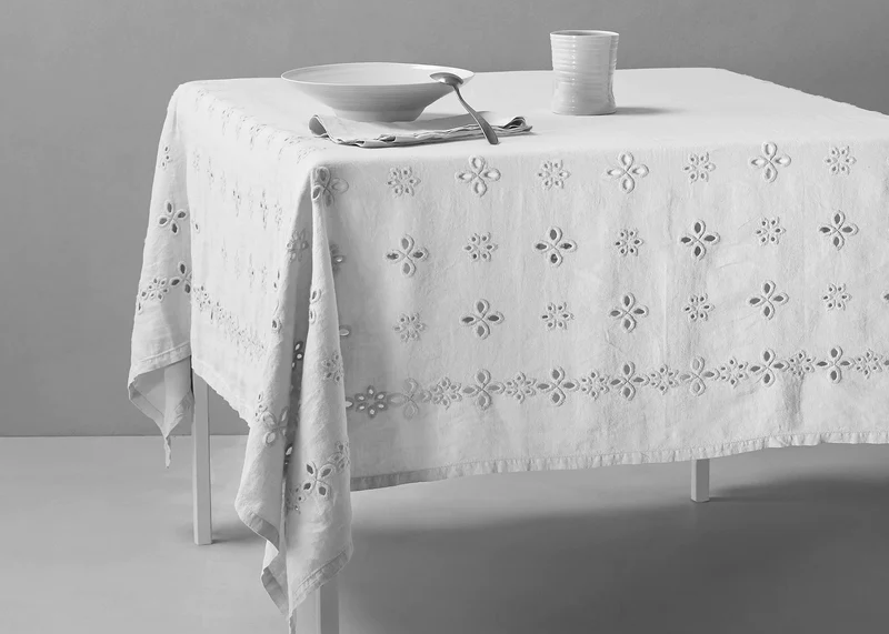 Gray Bijou Tablecloth