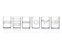 Clear Deco Glasses (Set of 6)