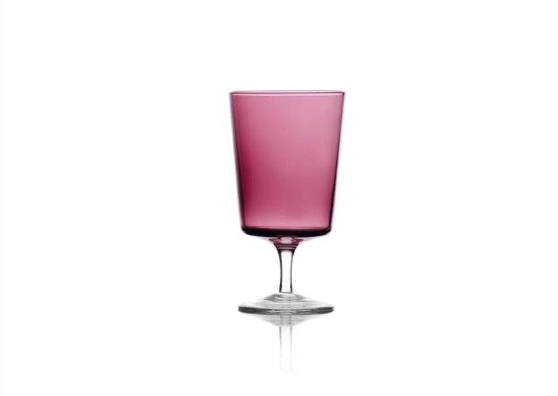 Pale Violet Red Aurora - Violet Wine Stemmed Glasses