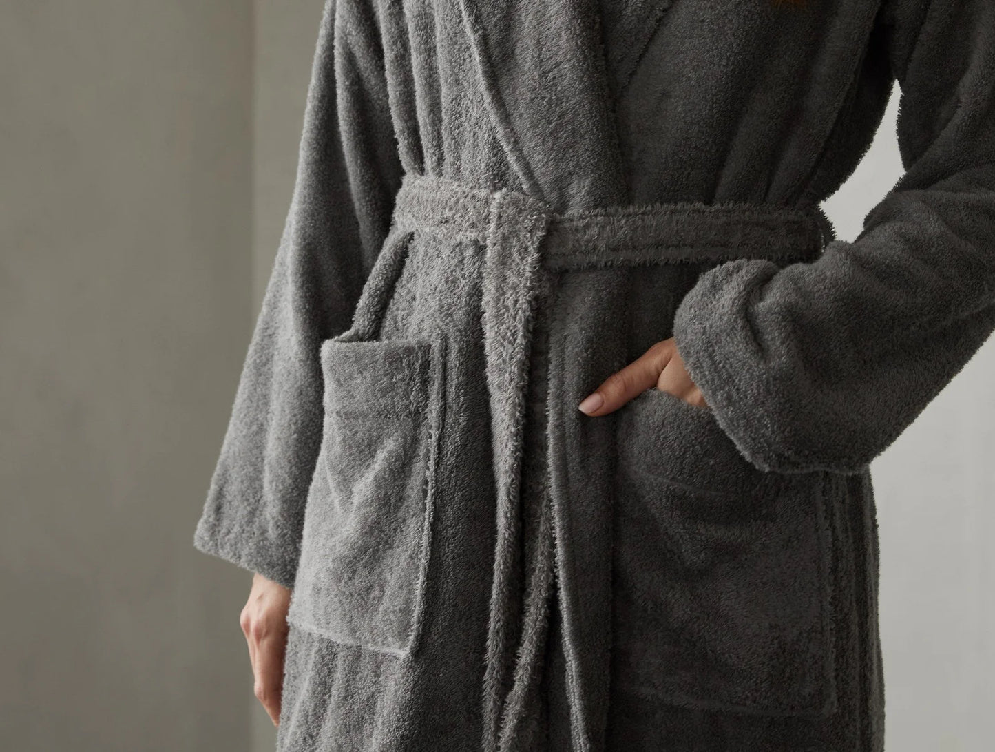 Dark Slate Gray Unisex Cloud Loom Organic Robe