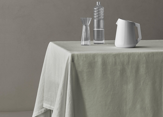 Dim Gray Linen Tablecloth