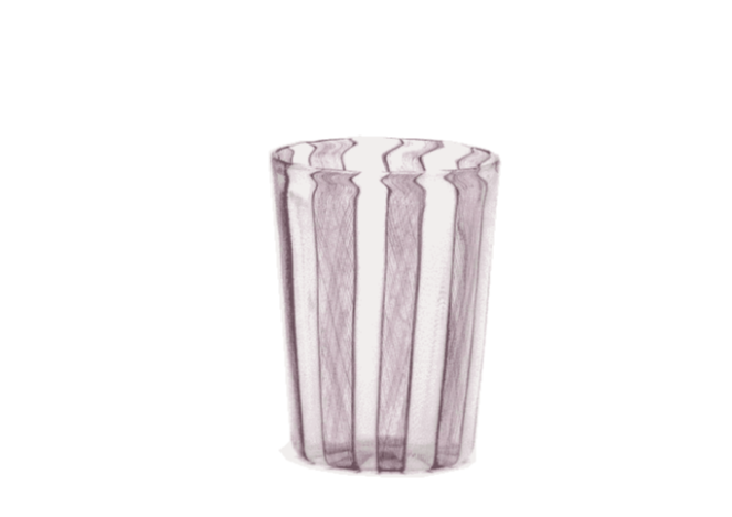 Light Gray Rete Large Glass- White/Anthracite