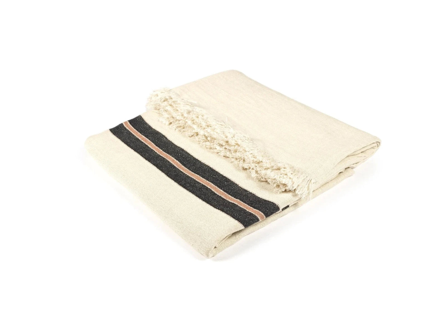 Antique White Patagonian Stripe Coverlet