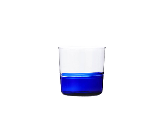 Dark Blue Light Colore - Blue/Clear Water Glass