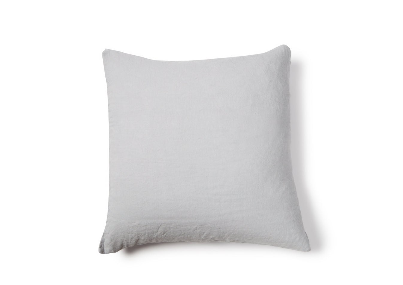 Light Gray Washed Linen Cushion Cover - Sky