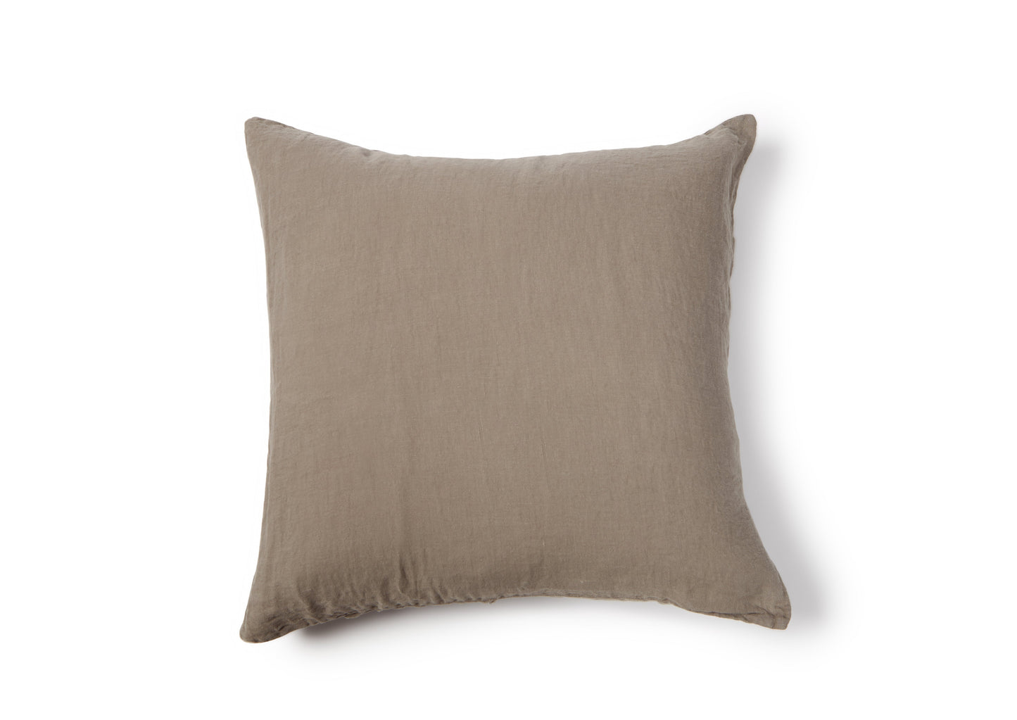 Light Slate Gray Washed Linen Cushion Cover - Smoke