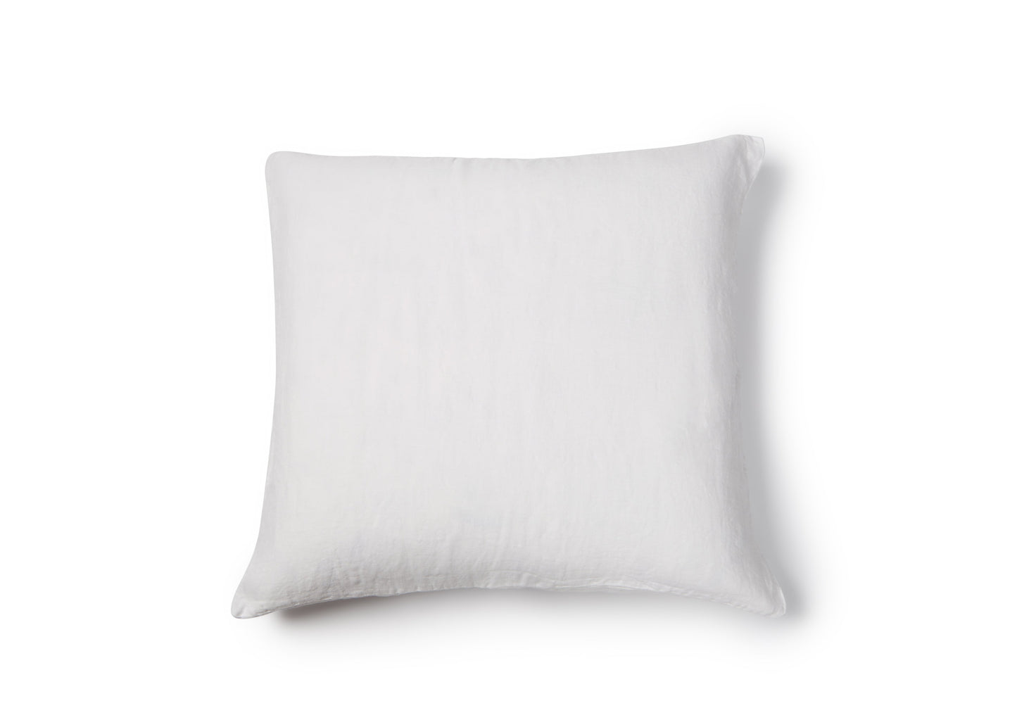 Light Gray Washed Linen Cushion Cover-White