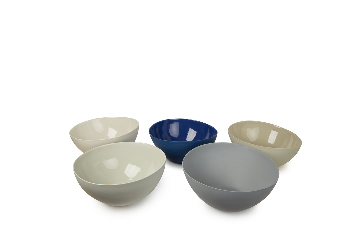 Dark Gray Onda Serving Bowl-Lapis