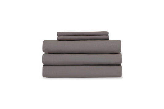 Dim Gray Relaxed Percale Sheet Set