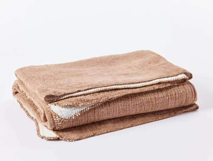 Beige Cozy Cotton Blanket