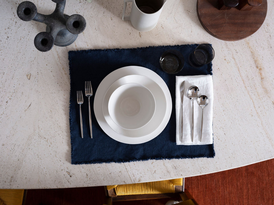 Gray Linen Napkin - Albicocca