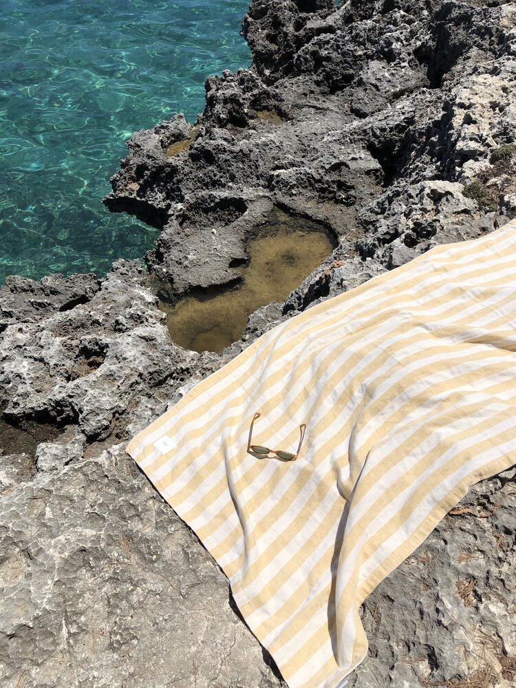 Gray Porto Ercole Beach Towel