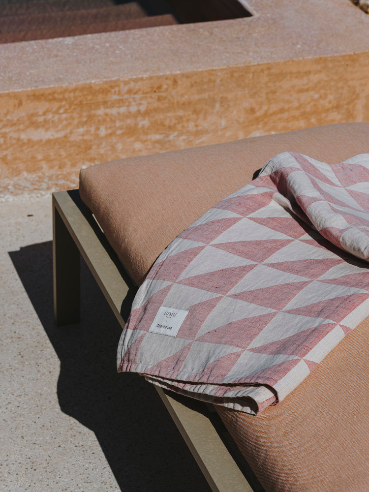 Rosy Brown Puglia Linen Towel/Spread