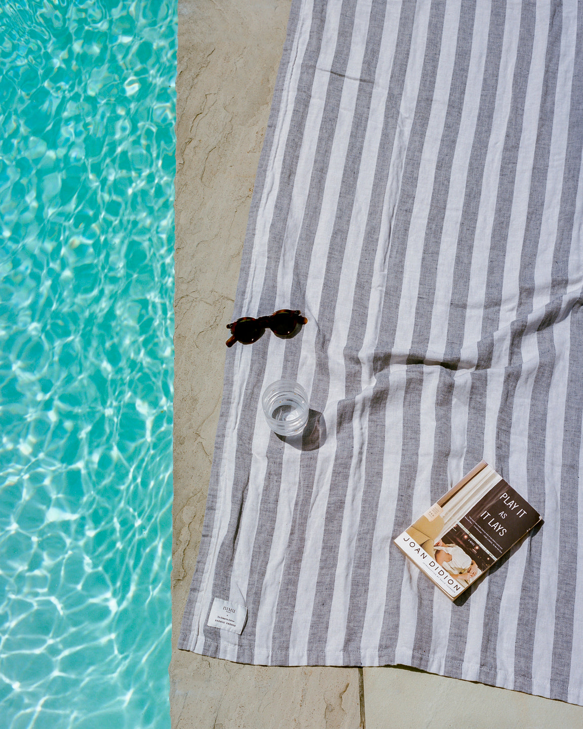 Dark Gray Beach Towel: Hamptons Edition