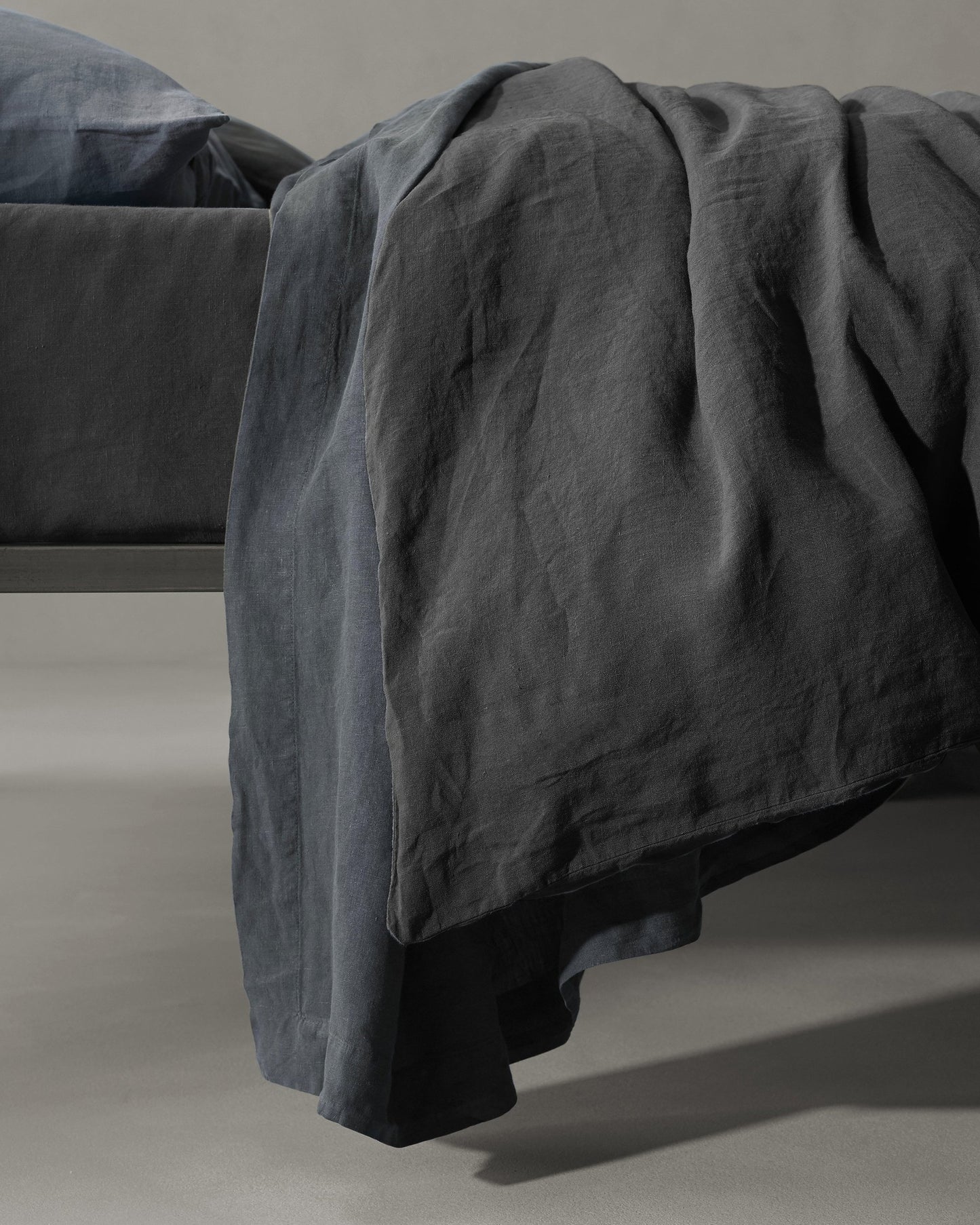 Dark Slate Gray Italian Linen (Rem) Duvet Cover