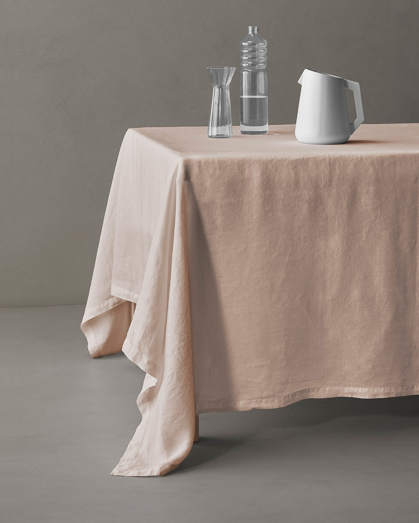 Dim Gray Linen Tablecloth